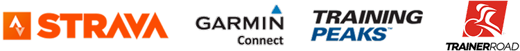 Strava, Garmin Connect, TrainingPeaks and TrainerRoad