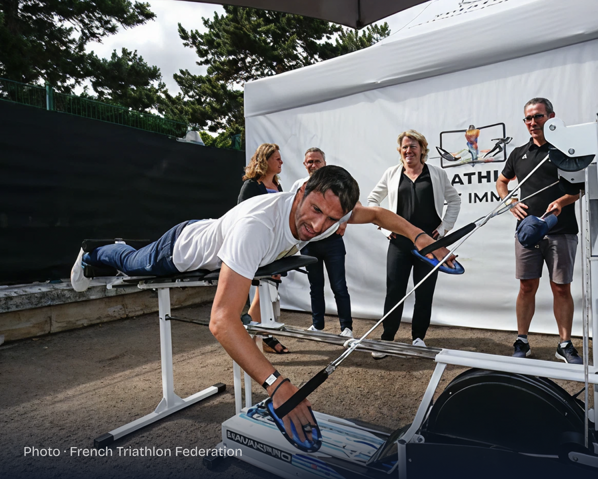 Tony Estanguet testing SwimFast