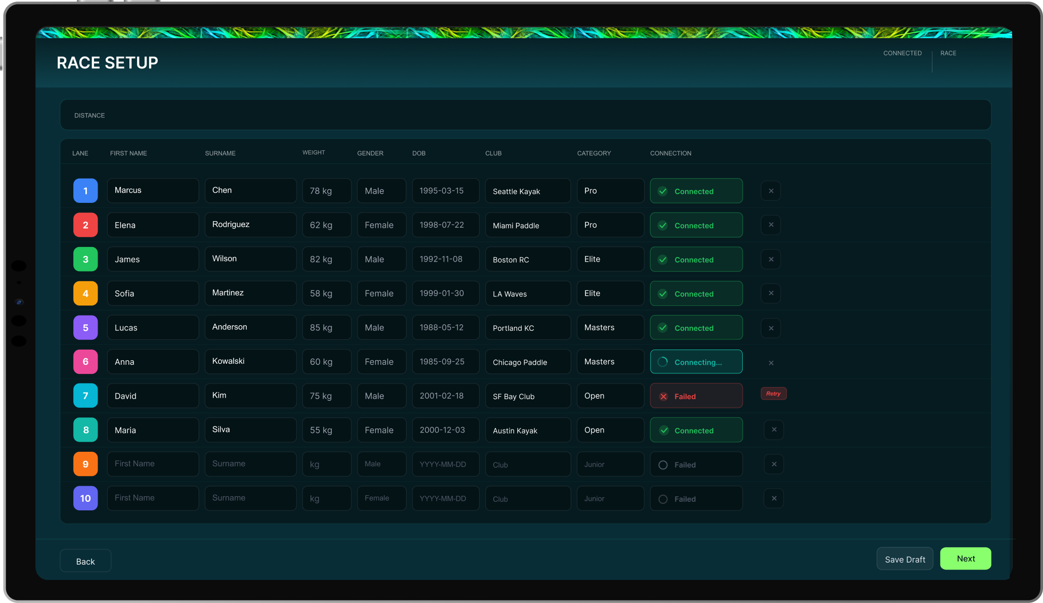 Kinomap Tablet View