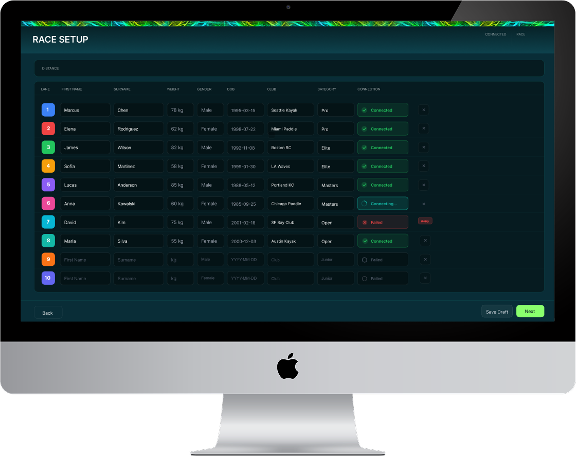 KayakPro Race App on Mac